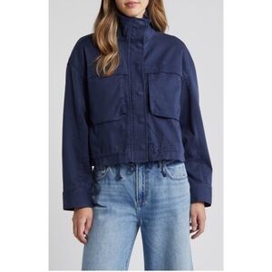 🆕 Caslon Crop Utility Jacket in Navy